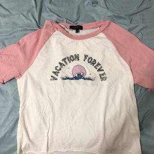 tilly’s pink and white shirt